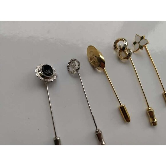Vintage Lapel Pins Gold & Silver toned (5 pieces) - Picture 1 of 6